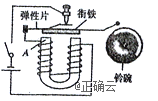 如图是直流电铃的原理图,关于电铃工作时的说法不正确的是( )
